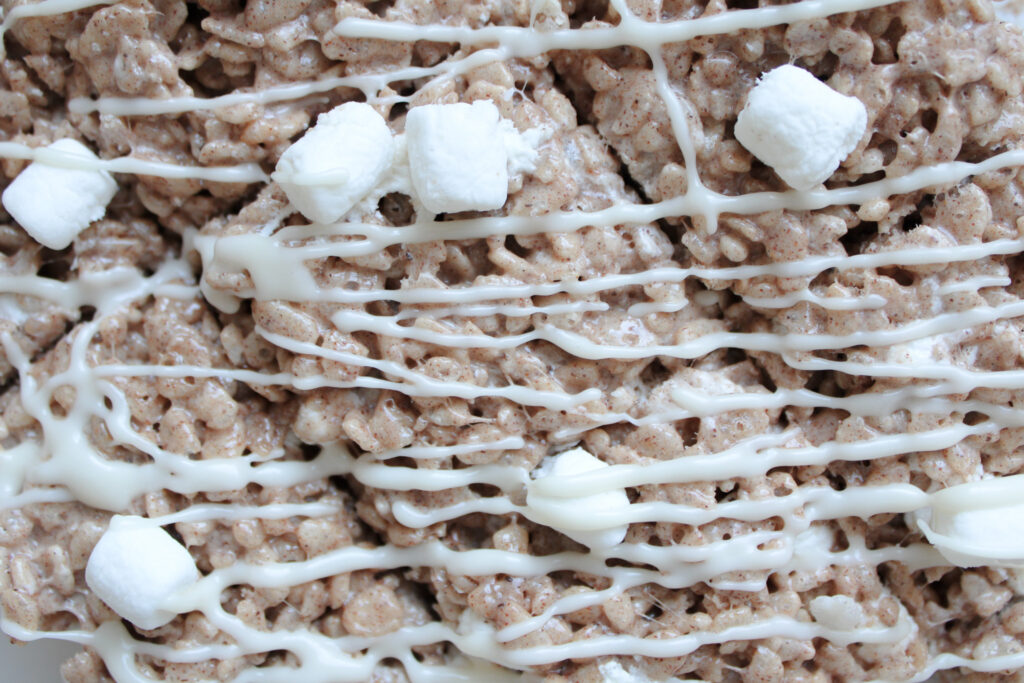 Close Up of Maple Glazed Chai Rice Krispies