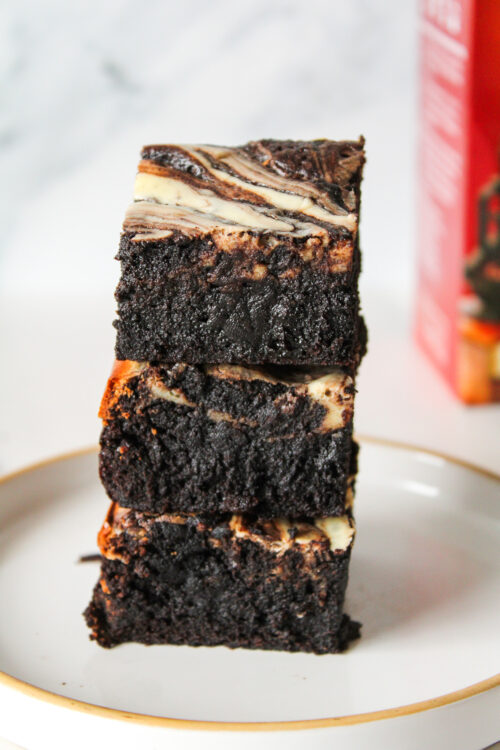 Vietnamese Coffee Brownies with a Condensed Milk Swirl