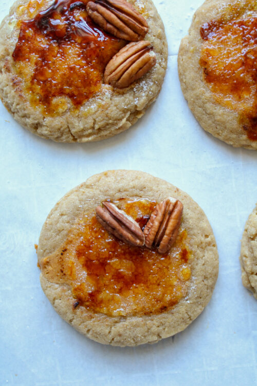 Brûléed pumpkin cheesecake cookies