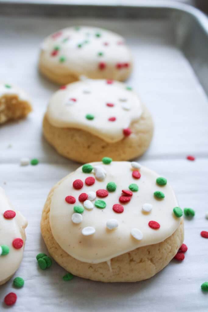 Eggnog Sugar Cookies with Sprinkles