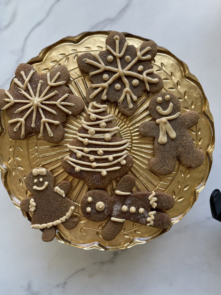 Gingerbread Cookies with Chai Spice and Espresso Frosting