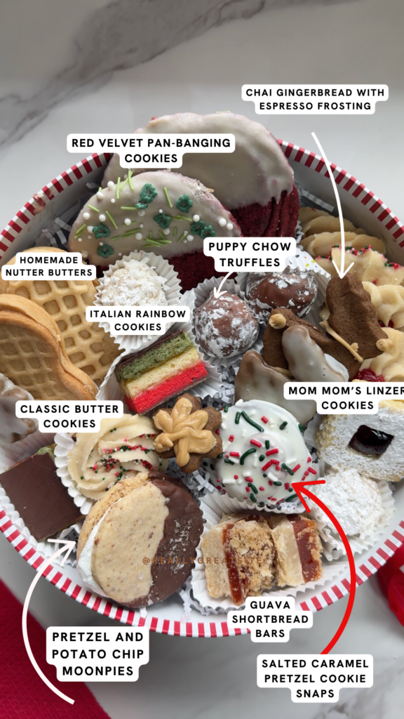 Christmas Cookie Box with assorted homemade cookies