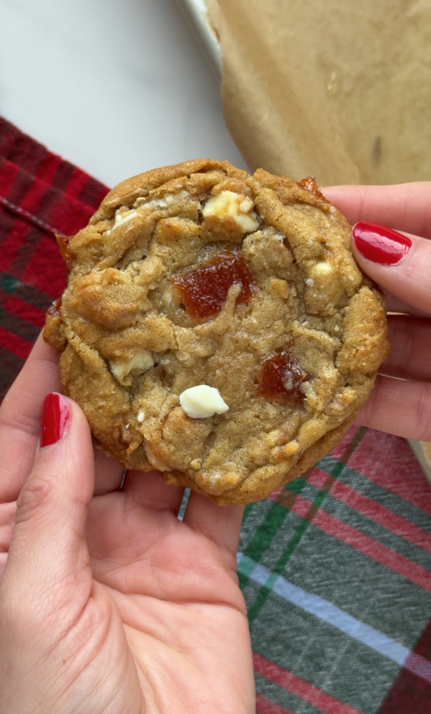 Guava White chocolate macadamia cookies