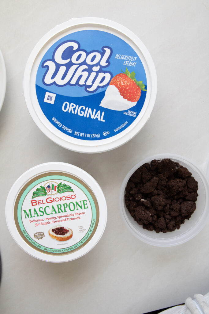 ingredients for tiramisu ice cream cake