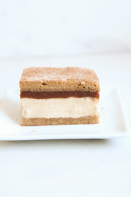 Apple Cider Donut Ice Cream Sandwich on a plate